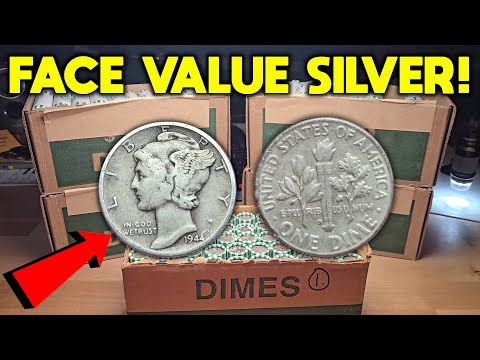 $2,000 DIME HUNT! (COIN ROLL HUNTING DIMES) SILVER FOR FACE VALUE! *$58 SILVER!*