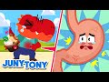 What Is Happening To My Stomach Good Habit Songs Kids Songs JunyTony