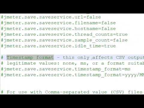 29   How to change Timestamp format in csv   JMeter   Step by Step for Beginners en US