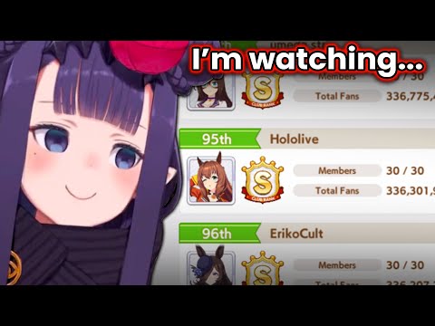 Ina saw a familiar name in the Uma Musume club rankings