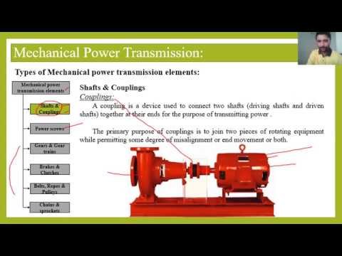 MEF Lecture 10 | Mechanical Power Transmissions | Shafts and couples