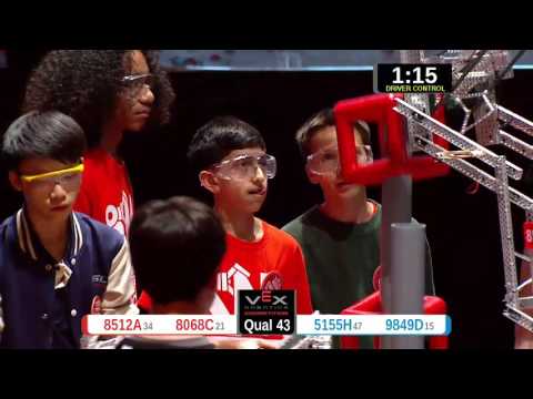 2015 VRC-MS Spir Q43 -  (8512A 5155H) 27-Spirit Div-VRC Middle School-VEX Worlds 2015
