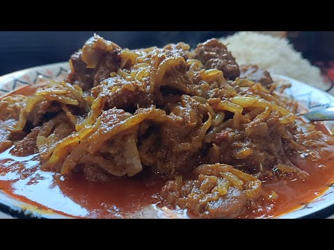 SAUCE PAPAYE VERTE AU LAIT DE COCO À LA VIANDE DE BOEUF 🍀 RECETTE #COMORIENNE #Roukianass