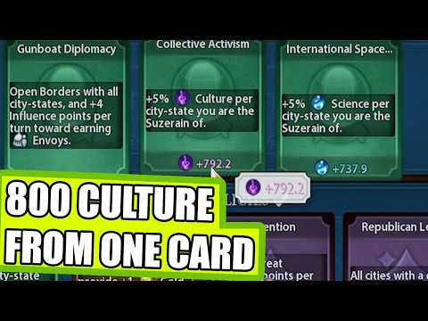 800 Culture from ONE CARD - Civ 6 Greece Diplomacy