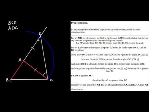 Euclid's "Elements" - Book 1, Proposition 20