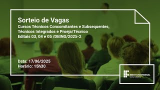 Sorteio Eletrônico Público | Editais 03, 04 e 05 /DEING/2025-2