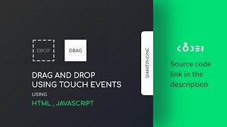 Pure JS | Drag and drop using touch events in html