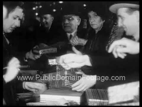 Vintage Christmas Shopping archival footage 1933