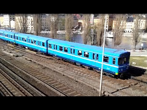 C6H Metro Passing Slussen, Stockholm