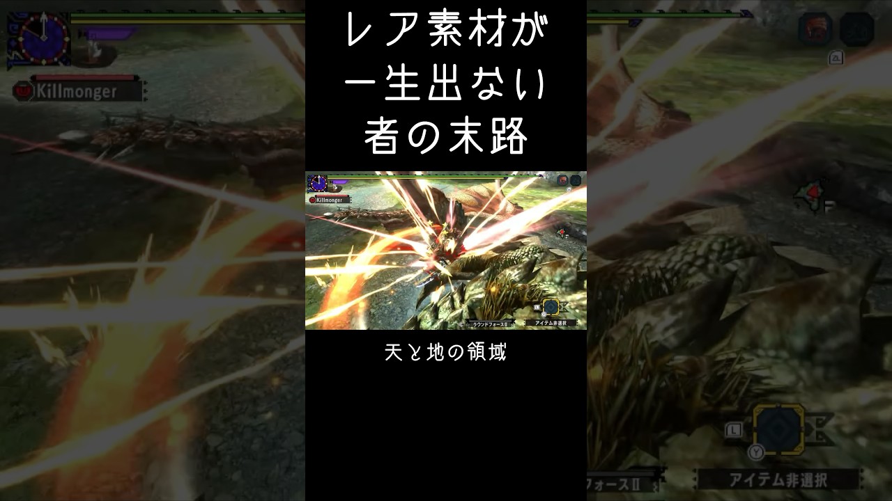 レア素材が一生出ない者の末路【MHXX】