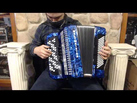 WELTROM703BBL - Blue Weltmeister Romance 703 Chromatic Button Accordion B LMM 70 96 $2999