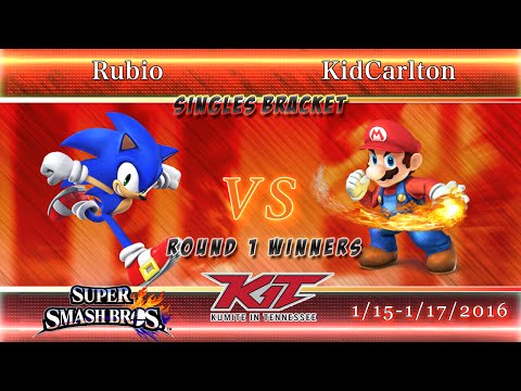 KiT2016 - KidCarlton (Mario) vs. Rubio (Sonic) - WR2 - Smash 4 - Wii U