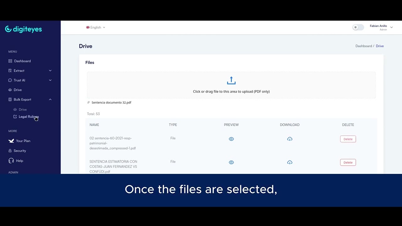 Mass data extraction from PDF documents with AI