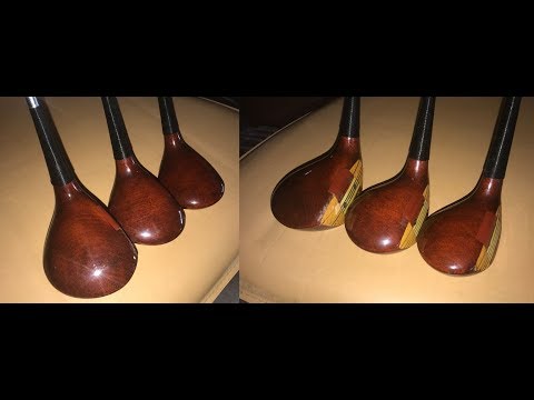 6 11 hitting old Jack Nicklaus Muirfield persimmon 5 wood