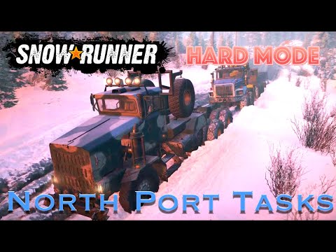 SnowRunner Hard Mode [S02E11] Starting tasks in North Port