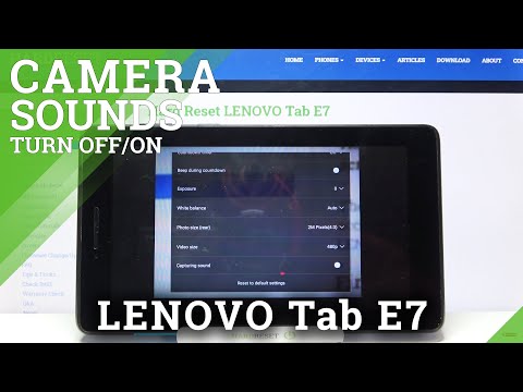 How to Manage Camera Sound in Lenovo Tab E7 - Turn On/Off Camera Shutter