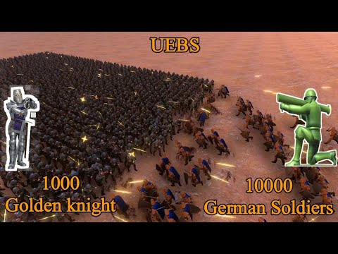 1000 Golden Knight vs 10000 German Soldier | Ultimate Epic Battle Simulator |