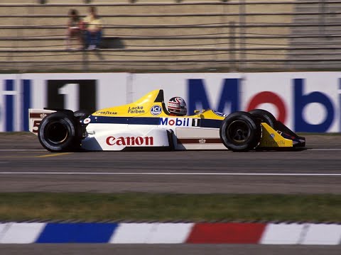 1988 F1 German GP - Nigel Mansell & Riccardo Patrese try ultra low rear wing during practice