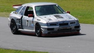 preview picture of video '20140621 Lime Rock Park XR4ti overcooks Big Bend, spins in turn 1'