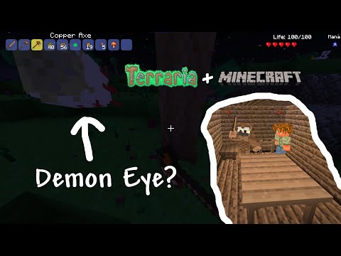 DEMON EYES IN MINECRAFT? - Terrariacraft Mod #1 | demonuke