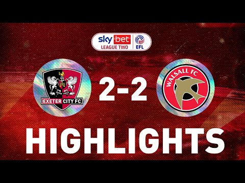 HIGHLIGHTS: Exeter City 2 Walsall 2 (2/10/21) EFL Sky Bet League Two