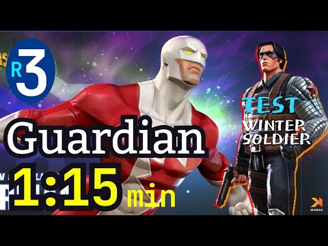 Guardian testing 3 rank, No boost | 1,1 min, Winter Soldier #mcoc