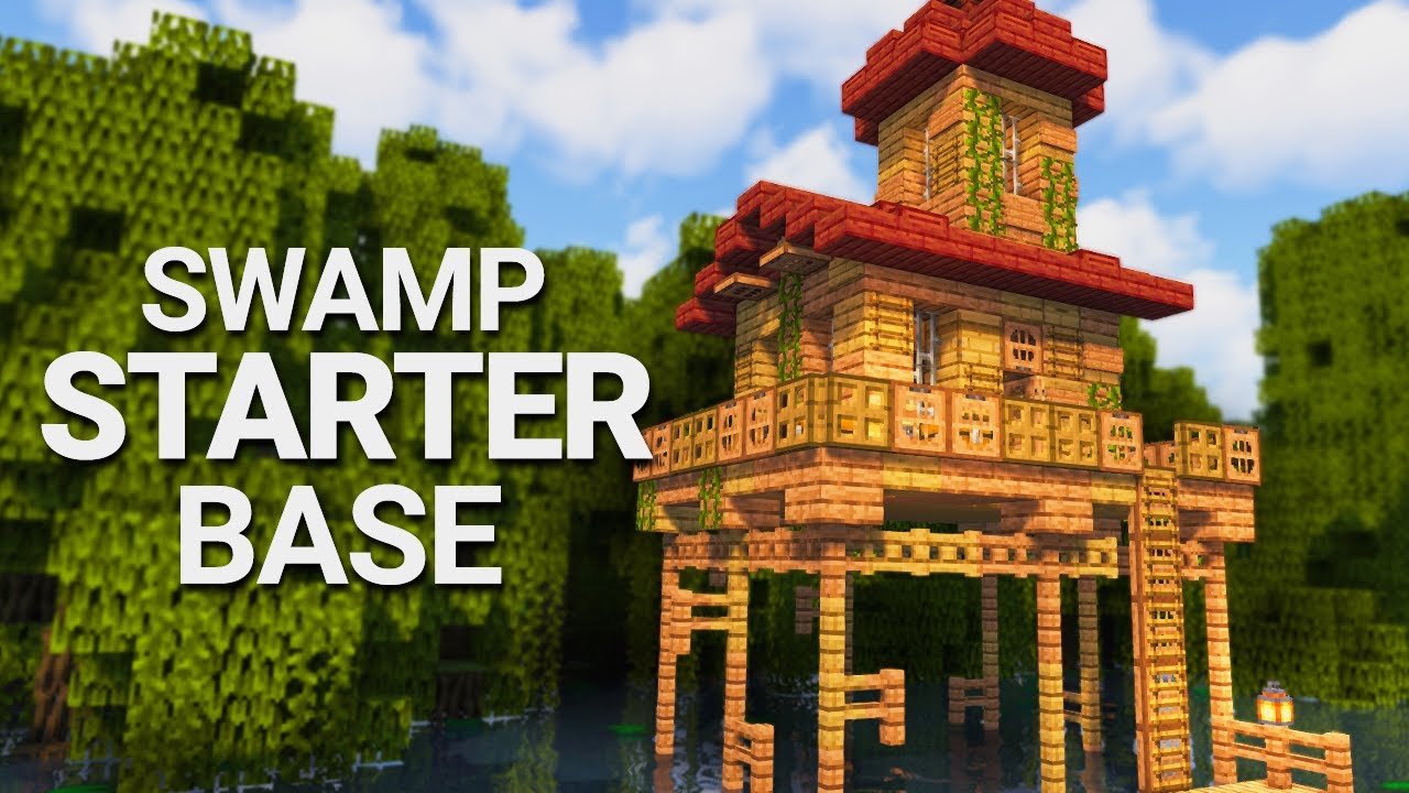 How to Build a EASY Mangrove Swamp Starter Base | Minecraft 1.19