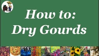 How to: Preserve Gourds