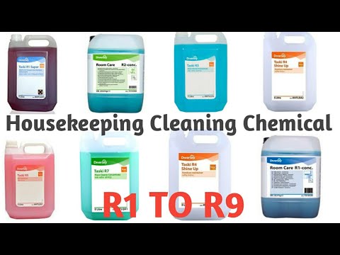 Housekeeping cleaning agents | Taski chemicals (R1 to R9) uses | Hotel management knowledge video 3