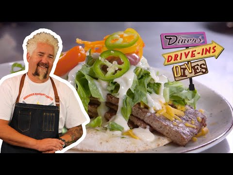 Canadian East Coast Donair Sandwich | Diners, Drive-ins and Dives with Guy Fieri | Food Network