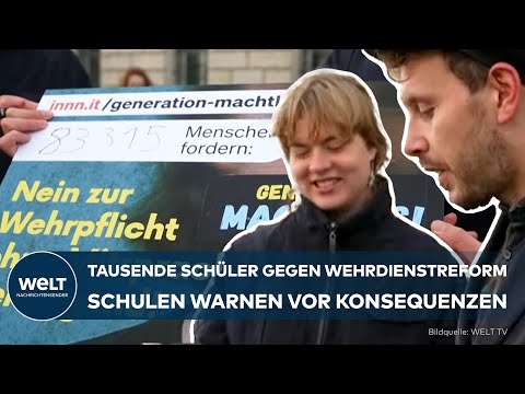 DEUTSCHLAND: Jugendprotest gegen Wehrdienstreform - Schulen warnen vor Konsequenzen