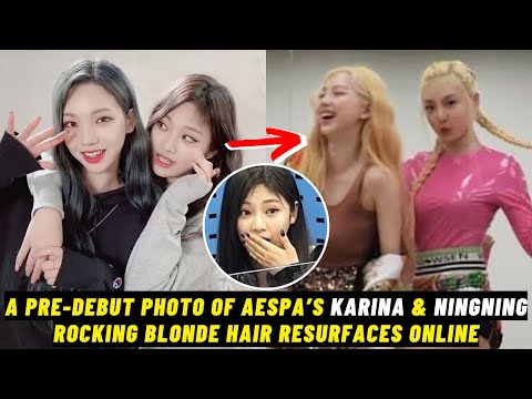 A Pre-Debut Photo Of Aespa’s Karina & NingNing Rocking Blonde Hair Resurfaces Online
