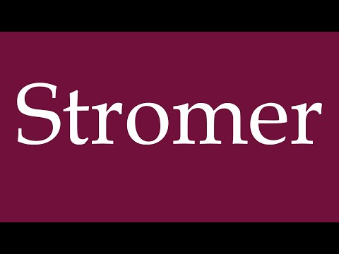 How to Pronounce ''Stromer'' Correctly in German