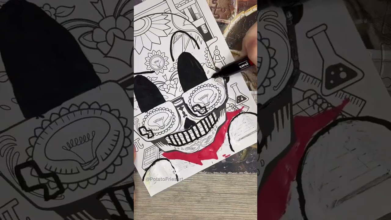 Turning coloring page into Papyrus #coloring #undertale #videogameart #crayola #papyrus #art