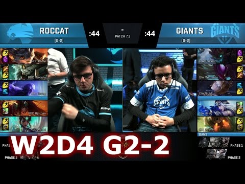 GIANTS vs ROCCAT | Game 2 S7 EU LCS Spring 2017 Week 2 Day 4 | GIA vs ROC G2 W2D4