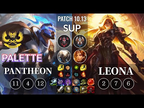 GAM Palette Pantheon vs Leona Sup - KR Patch 10.13