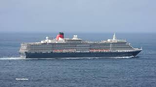 Cruise Ship QUEEN VICTORIA departs A Coruña bound for Southampton/UK [4K]