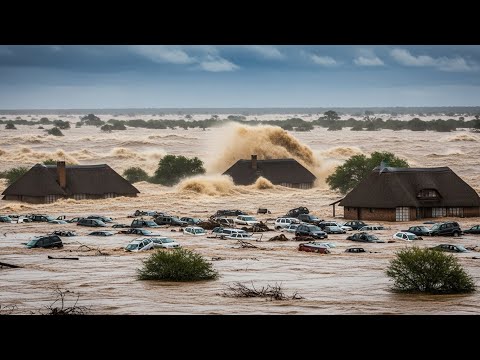 Chaos in South Africa Today! Giant Flooding Swept Away Homes in Kruger Mpumalanga