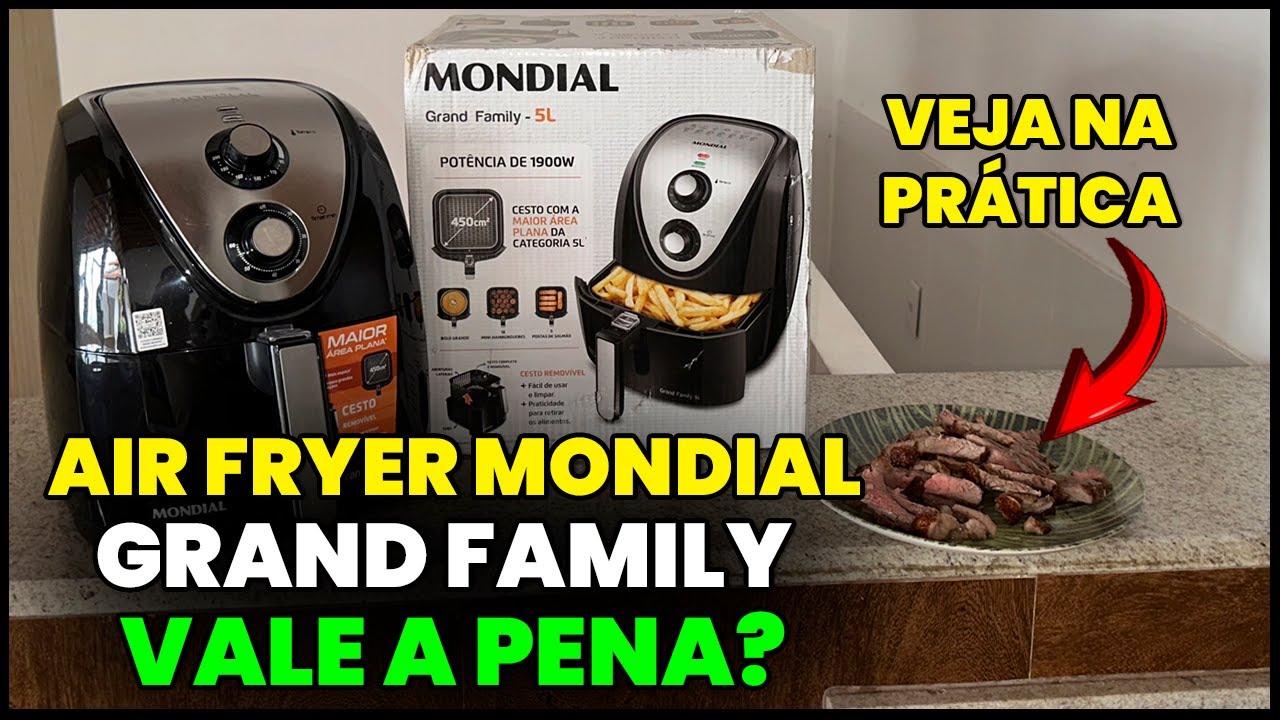 Miniatura da avaliação em vídeo de Fritadeira Mondial Grand Family Inox AFN-50-BI 5L 220V