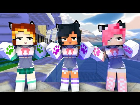 PAW PAW DANCE FIRST MEET ME TOO SCHOOL APHMAU FRIENDS KIM AND KC - MINECRAFT ANIMATION #shorts