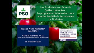 RÉGIE DE PHYTOPROTECTION BIOLOGIQUE