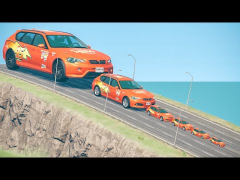 Big & Small Lightning McQueen Cars vs Dead Uphill Racing & Crashing - BeamNG OMDs