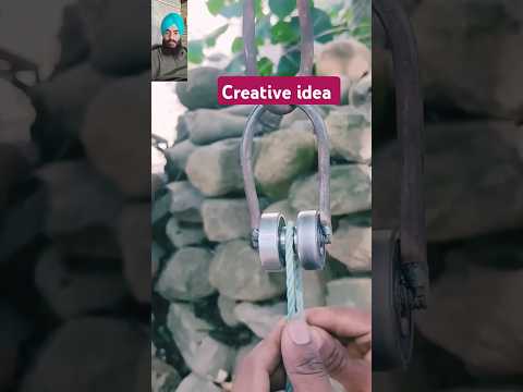 How to make a rope pulley from an old bearing? #creative #ideas #trending #weldingtricks #newtrick