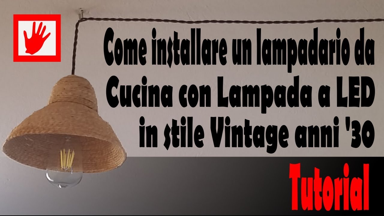 Impianto di illuminazione con lampada led in stile Vintage Retro