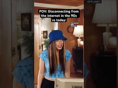 POV: Disconnecting from the internet in the 90s vs today. #nostalgia #90s #90sgirl #thenandnow