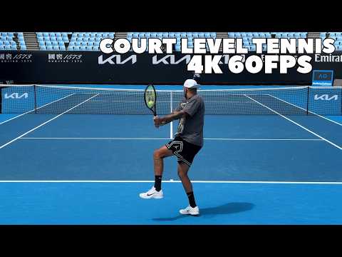 Vibes & Banter w/ Nick Kyrgios & Sumit Nagal // 2025 Court-Level Practice 4K 60FPS
