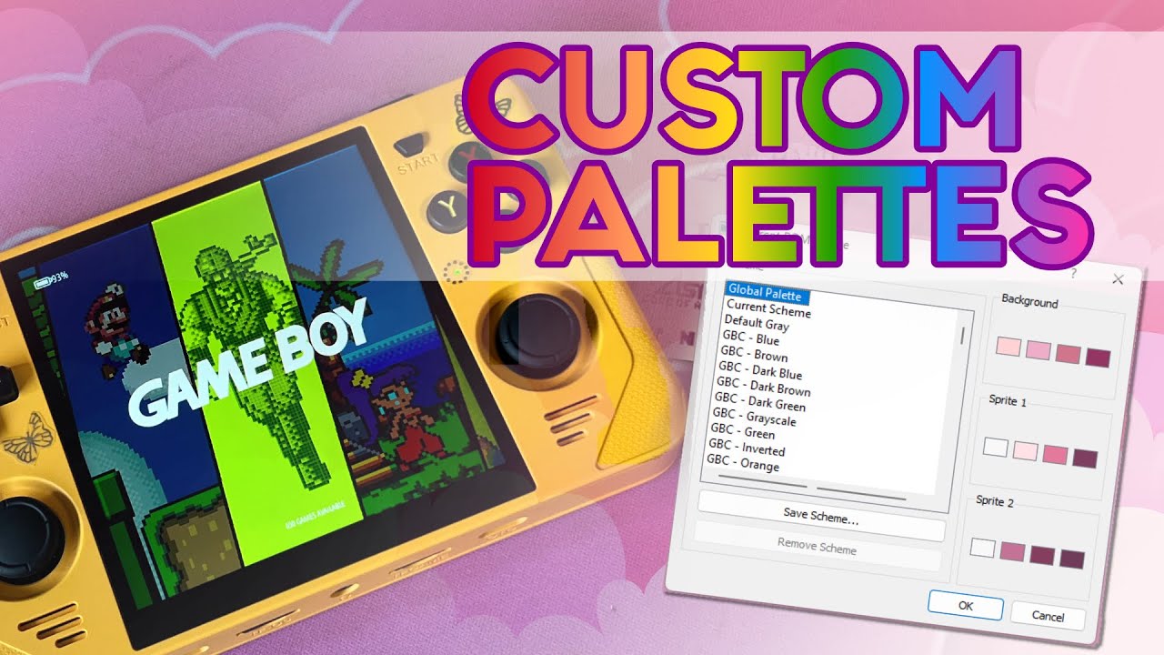 Make your own custom Gameboy color palettes!