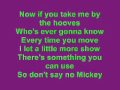 Hey Mickey Lyrics 