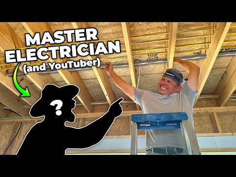 WIRING UP The Dream Garage!! New Build Electrical Rough In⚡️