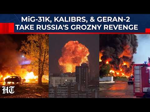 Putin’s Grozny Revenge Wave Hits Ukraine Hours After Return from India, Zelensky's 116 Drones Burn